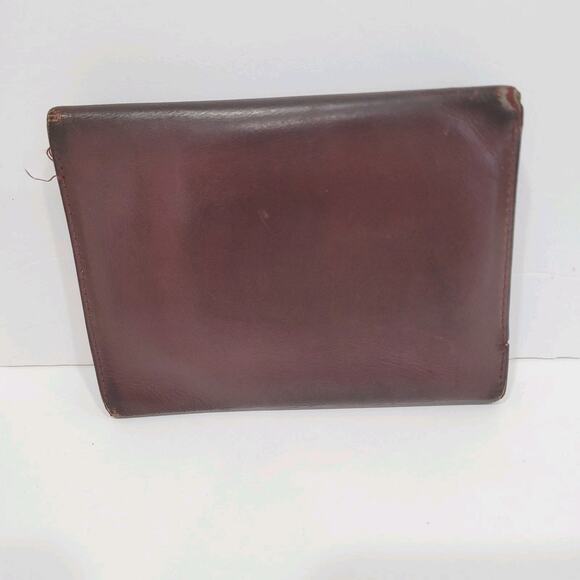 Cartier Vintage Wallet Trifold Leather Bordeaux Red Medium Retro Kisslock Fair - Picture 2 of 11